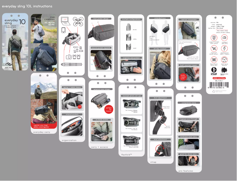 Page n°1 - Manuel utilisateur Peak Design Everyday Sling 5L