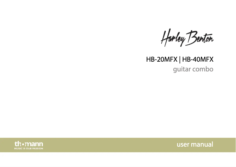 Image de la première page du manuel de l'appareil HB-20MFX