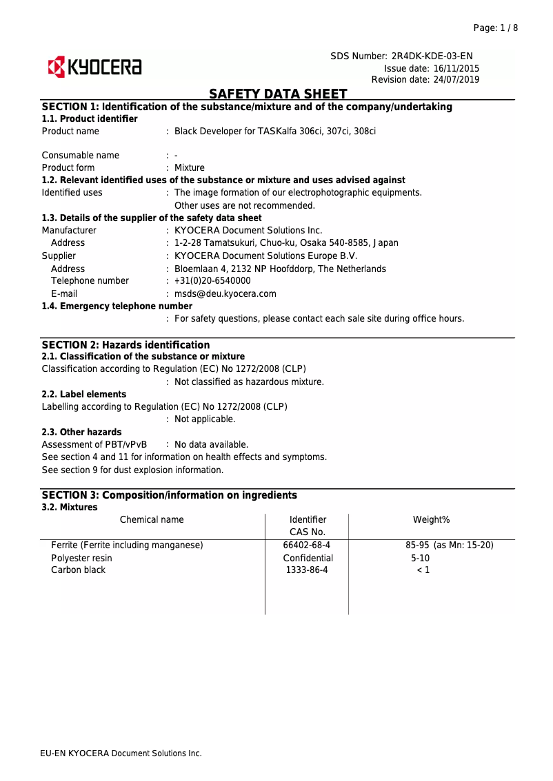 Image de la première page du manuel de l'appareil TASKalfa 358ci