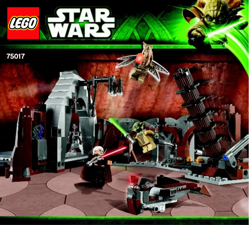 Image de la première page du manuel de l'appareil Duel on Geonosis (TM)