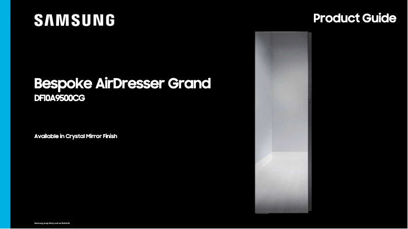 Page 1 de la notice Brochure Samsung DF10A9500CG