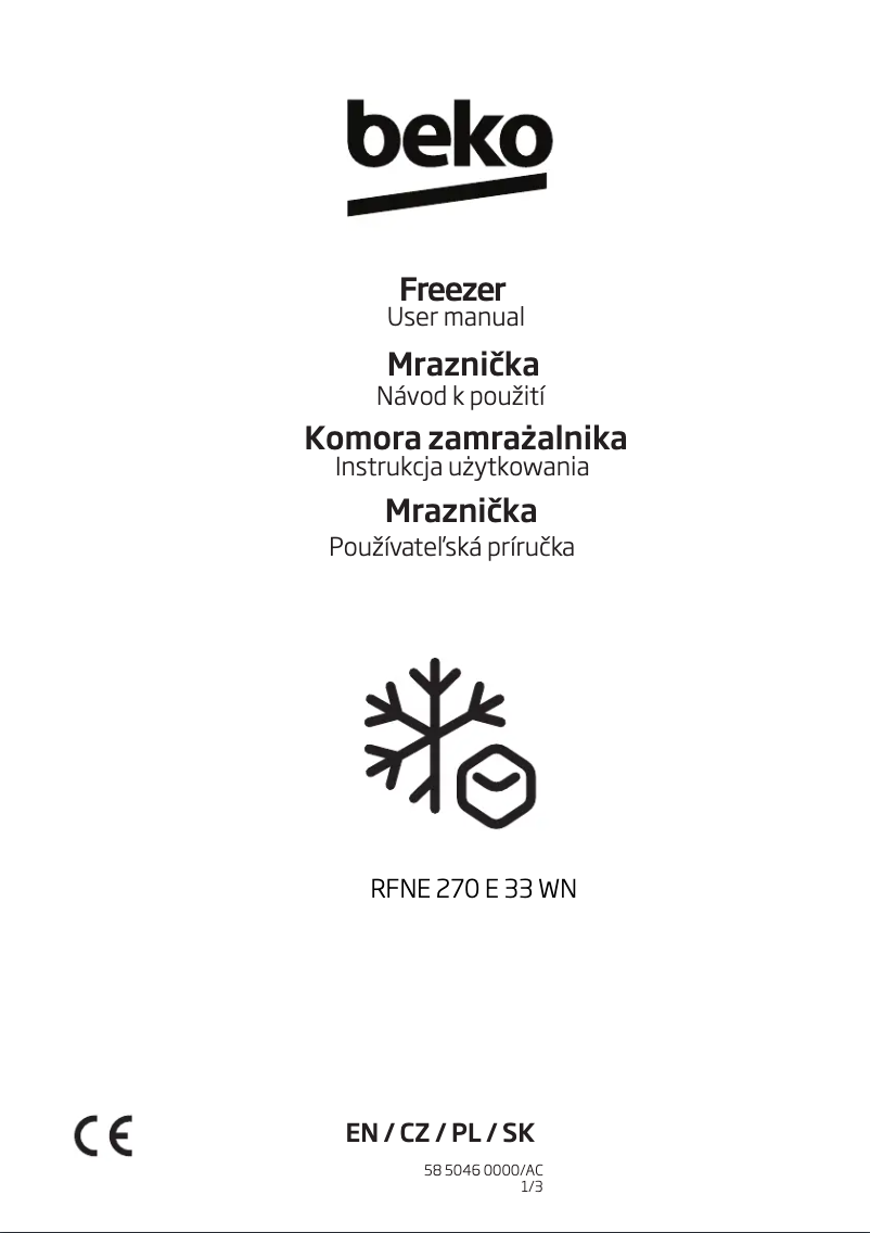 Image de la première page du manuel de l'appareil RFNE270E33WN