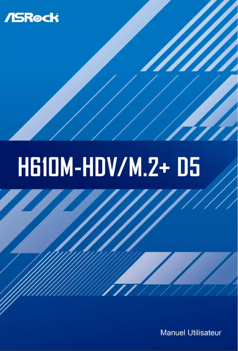 Page n°1 - Manuel utilisateur Asrock H610M-HDV/M.2+ D5