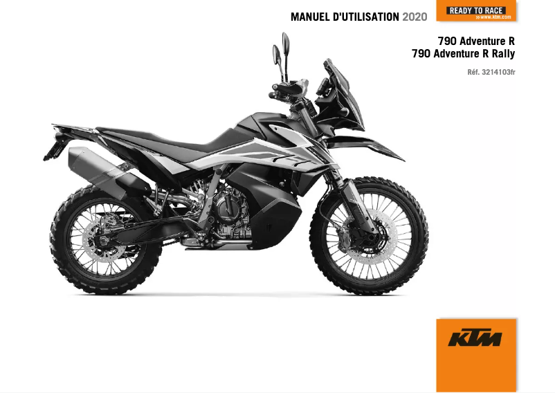 Page 1 de la notice Manuel utilisateur KTM 790 Adventure R (2020)