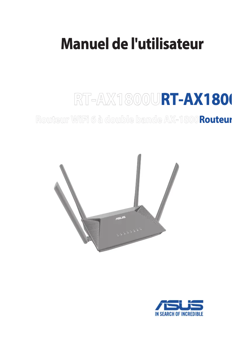 Page 1 de la notice Manuel utilisateur Asus RT-AX1800U