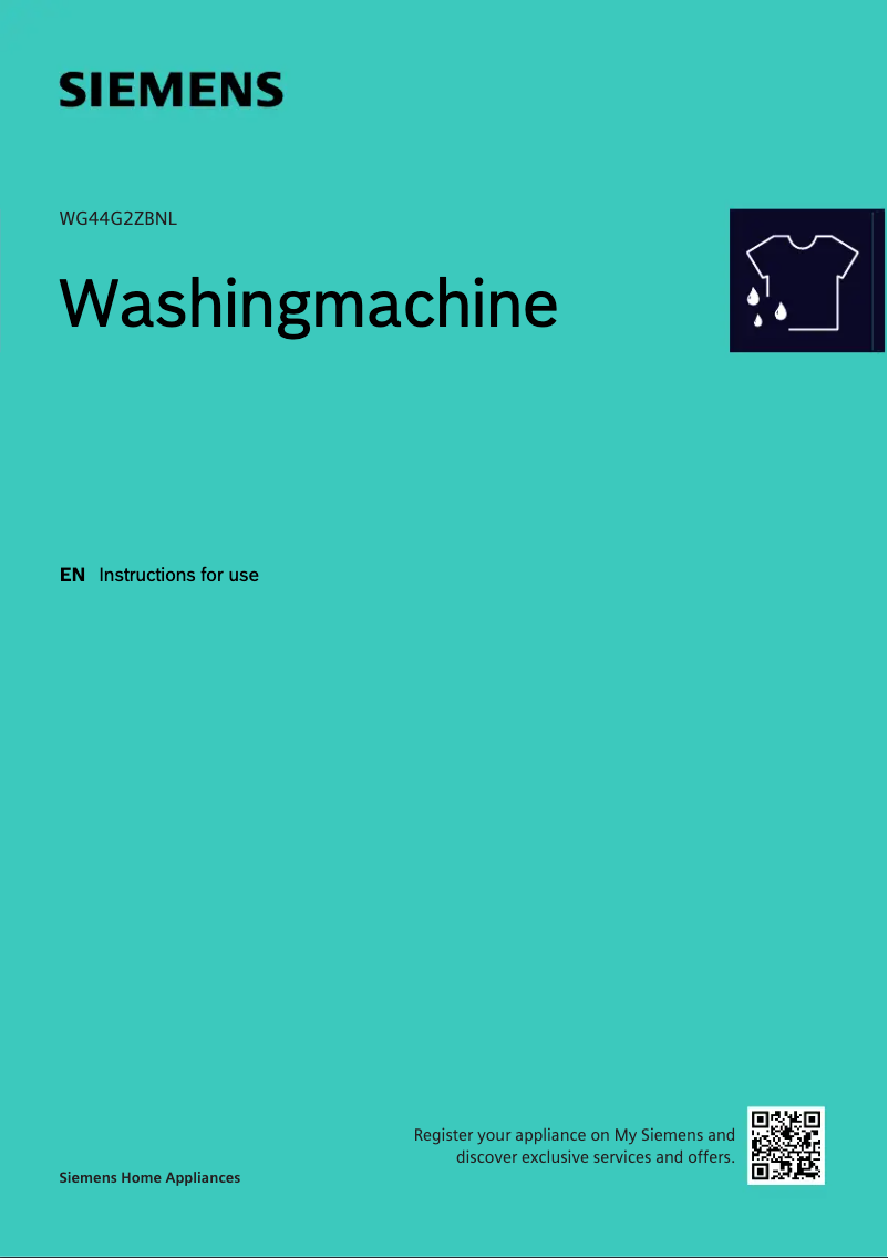 Image de la première page du manuel de l'appareil WG44G2ZBNL