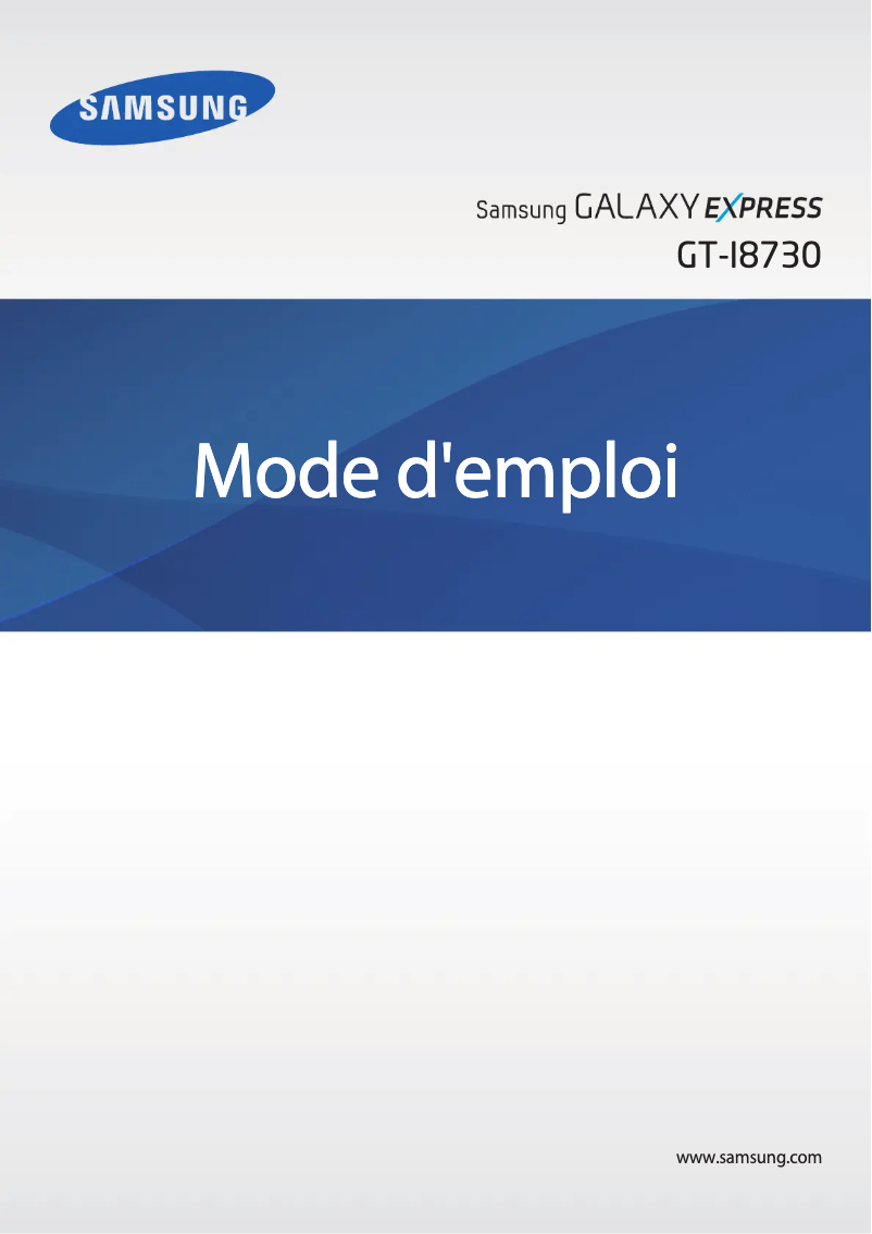 Image de la première page du manuel de l'appareil Galaxy Express GT-I8730