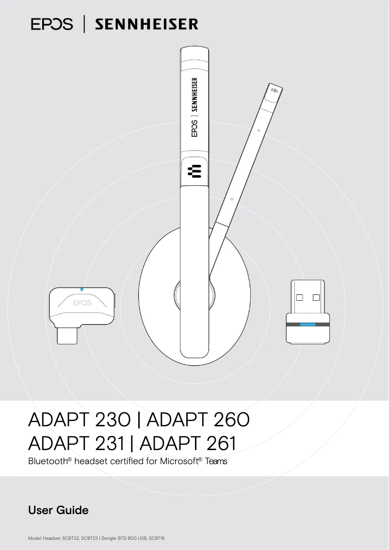 Page n°1 - Manuel utilisateur Sennheiser ADAPT 261