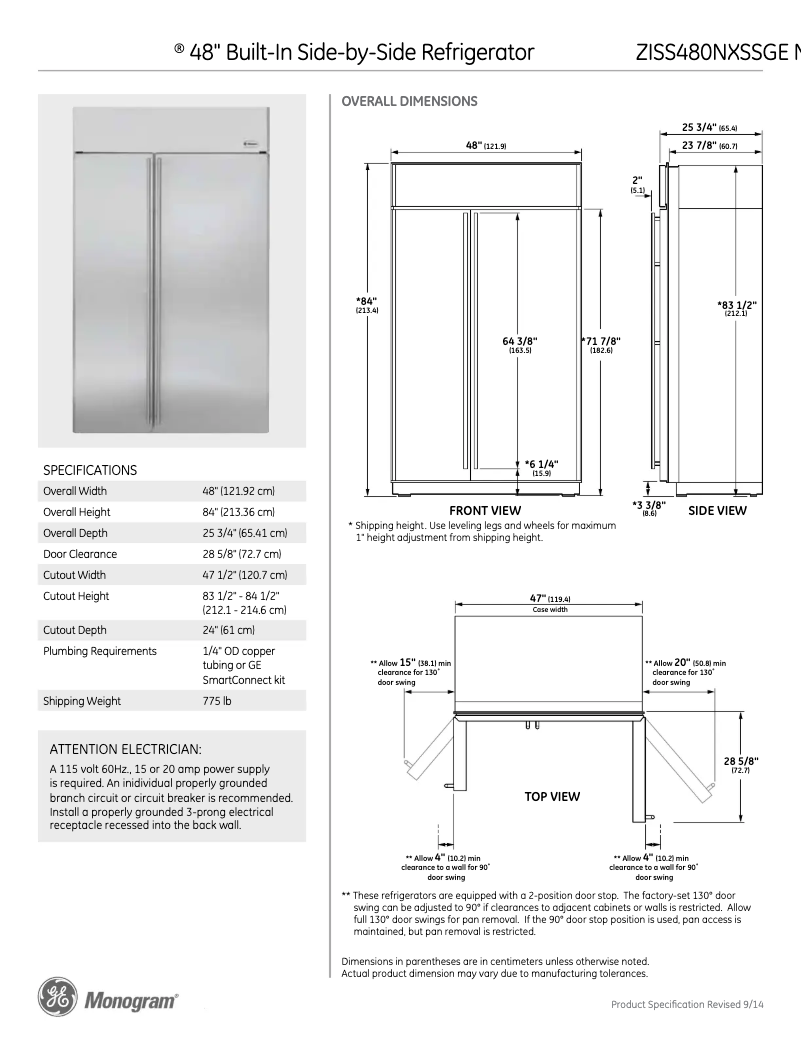 Image de la première page du manuel de l'appareil ZISS480NXSS