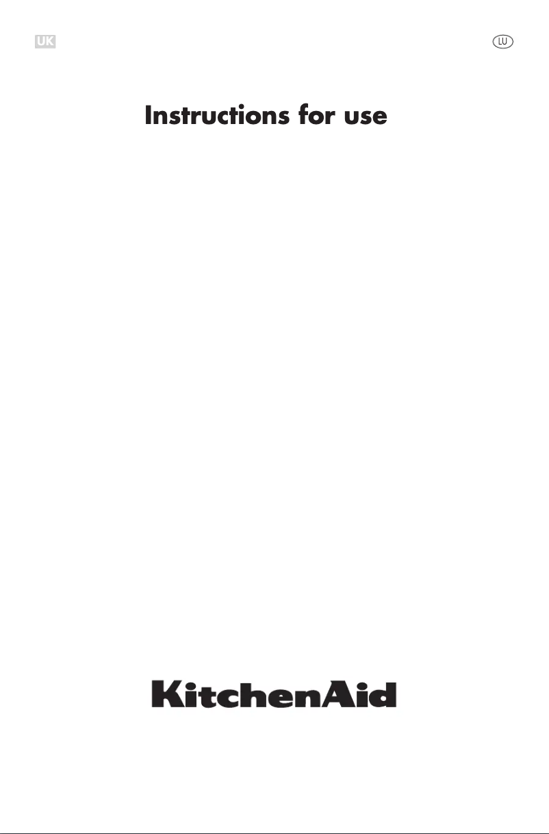 Page 1 de la notice Manuel utilisateur KitchenAid KHGD5 86510