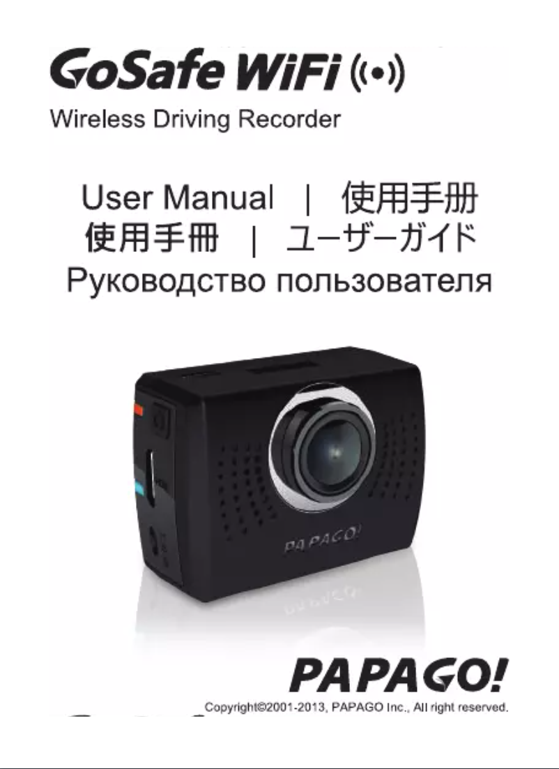 Page n°1 - Manuel utilisateur Papago GoSafe WiFi