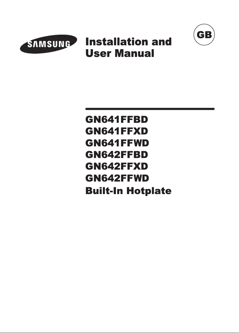 Page n°1 - Manuel utilisateur Samsung GN642FFXD