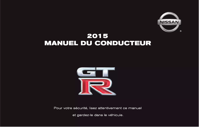 Page 1 of the manual User Manual Nissan GT-R (2015)