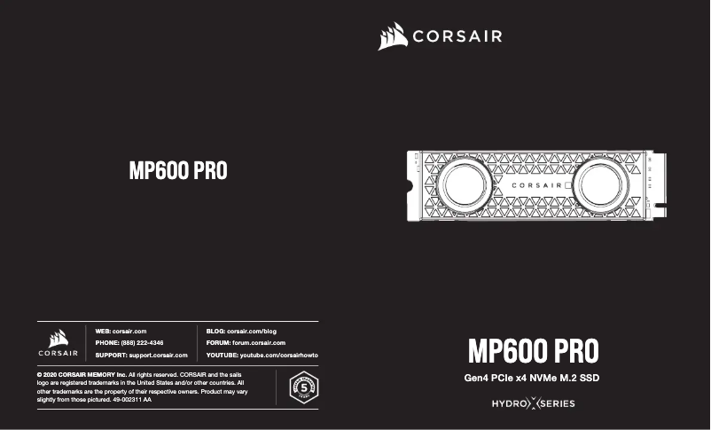 Image de la première page du manuel de l'appareil MP600 Pro