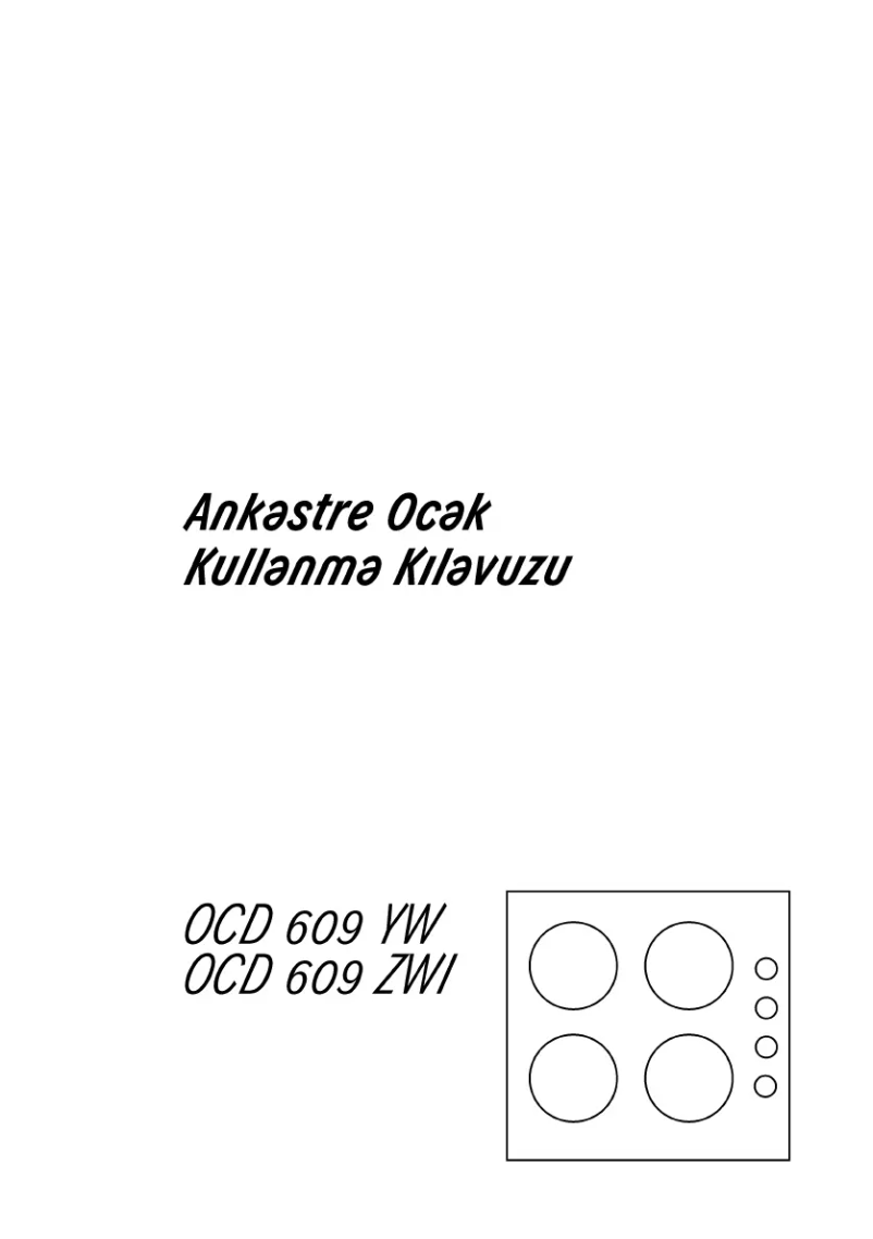 Image de la première page du manuel de l'appareil OCD 609 YW