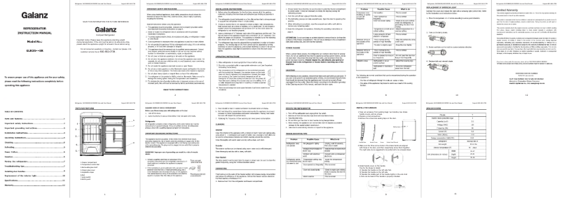Image de la première page du manuel de l'appareil GLR35BEER