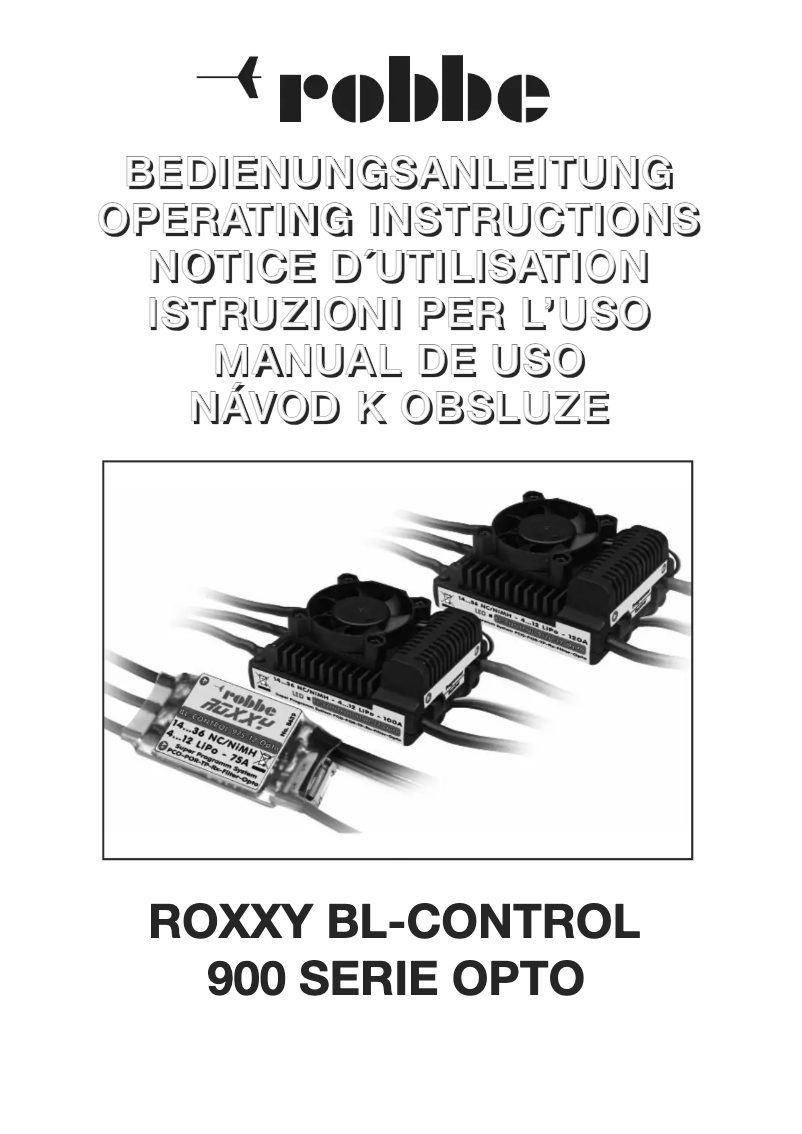 Image de la première page du manuel de l'appareil ROXXY BL-Control 975-12