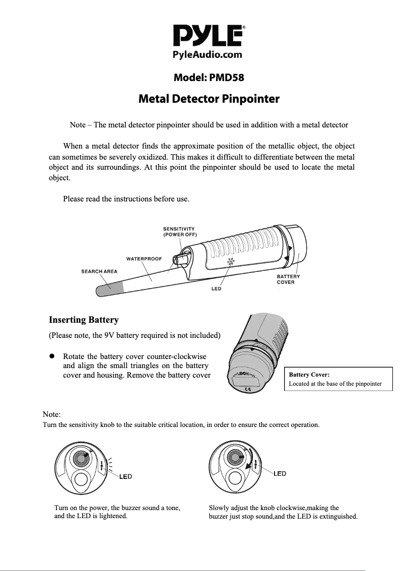 Imagen de la primera página del manual del dispositivo PMD58