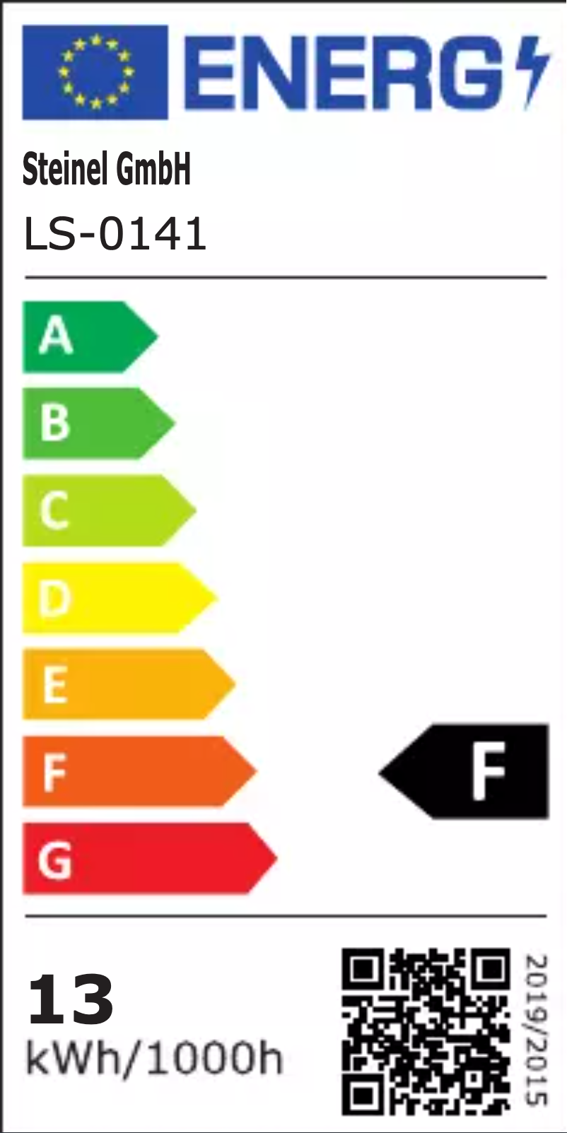 Page 1 de la notice Label énergétique Steinel L 42 SC