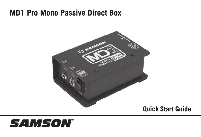Page n°1 - Manuel utilisateur Samson MD1 Pro