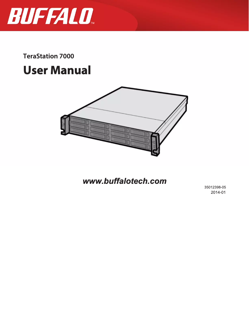 Page 1 de la notice Manuel utilisateur Buffalo TeraStation 7120R
