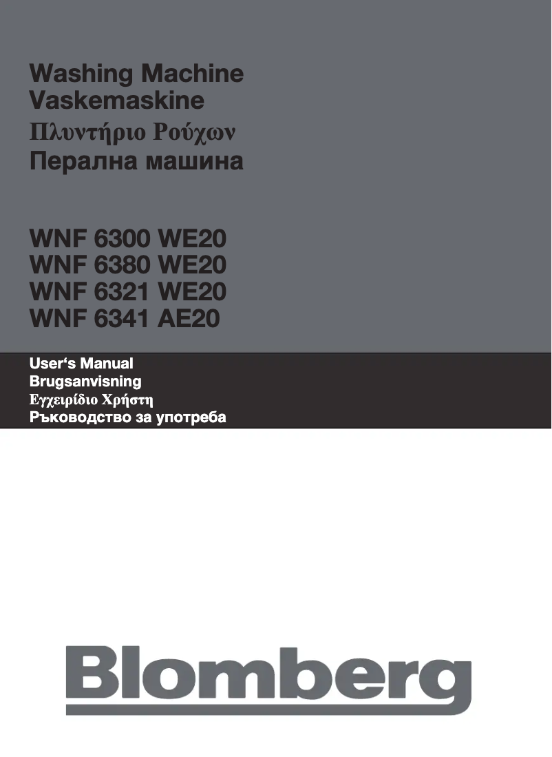 Page n°1 - Manuel utilisateur Blomberg WNF 6341 AE20