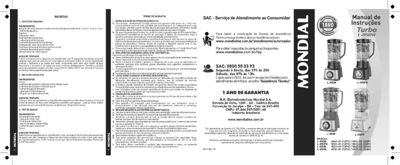 Page n°1 - Manuel utilisateur Mondial Turbo L-850W