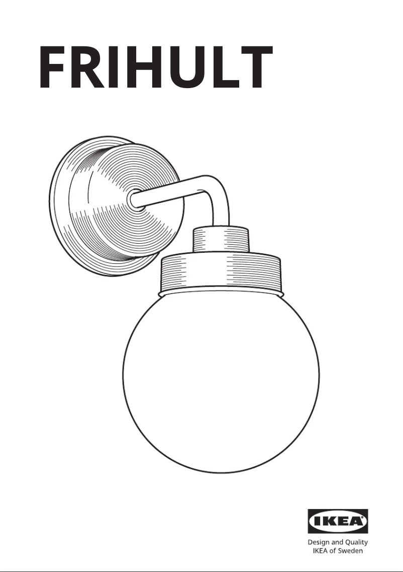 Image de la première page du manuel de l'appareil FRIHULT 704.316.28