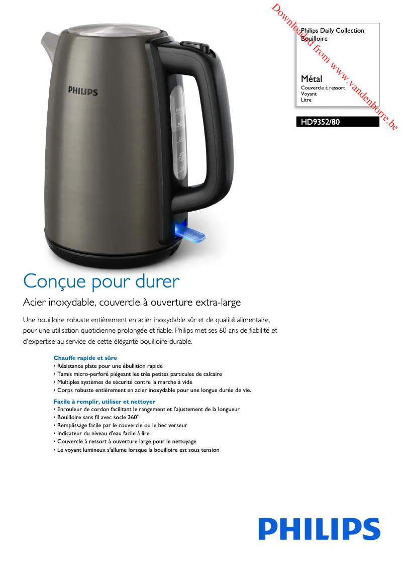 Image de la première page du manuel de l'appareil Daily Collection HD9352