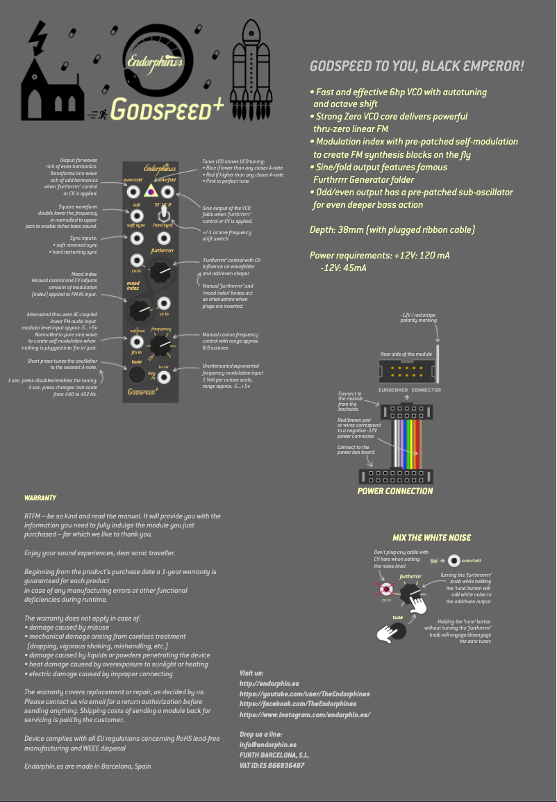 Image de la première page du manuel de l'appareil Godspeed