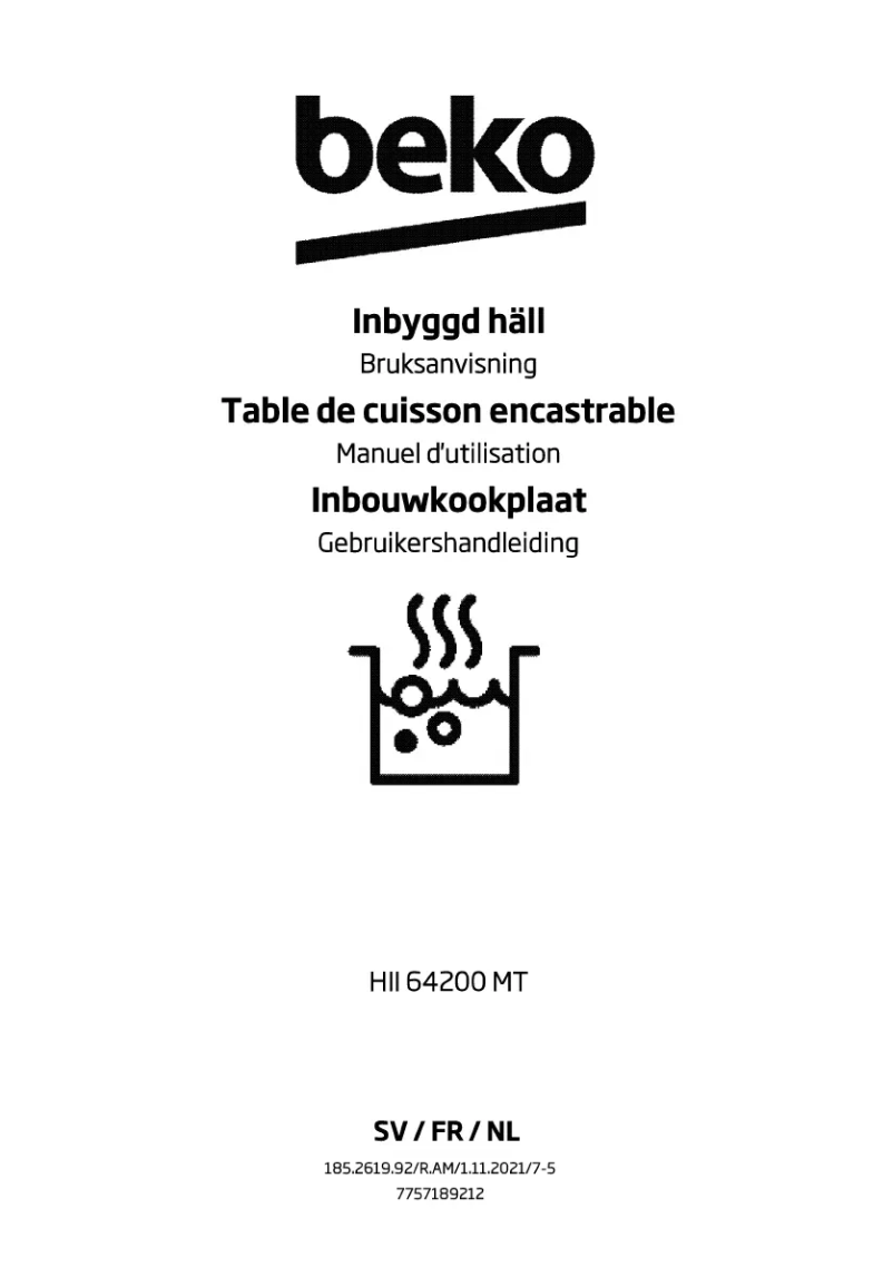 Page 1 de la notice Manuel utilisateur Beko HII64200MT