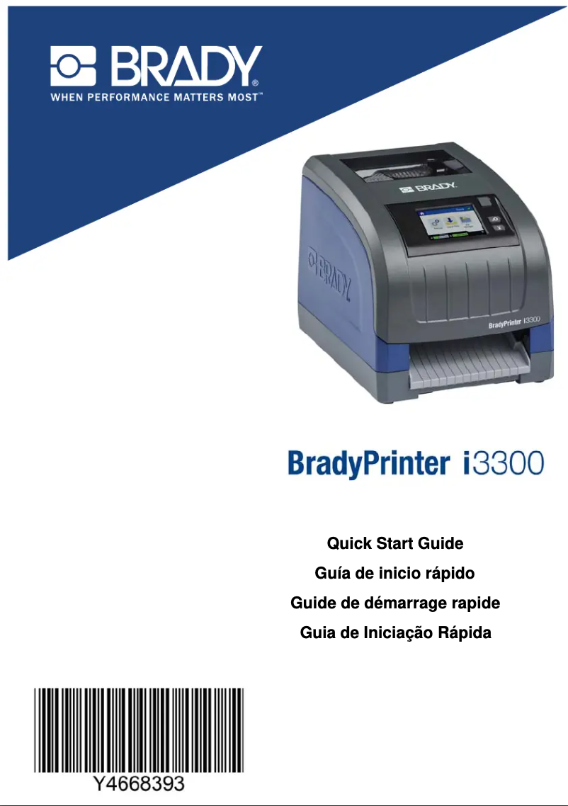 Page 1 de la notice Guide de démarrage rapide Brady BradyJet J2000