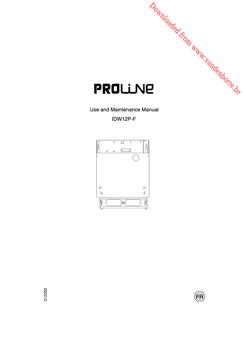 Image de la première page du manuel de l'appareil IDW12P-E