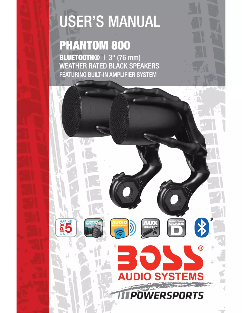 Page n°1 - Manuel utilisateur Boss PHANTOM 800