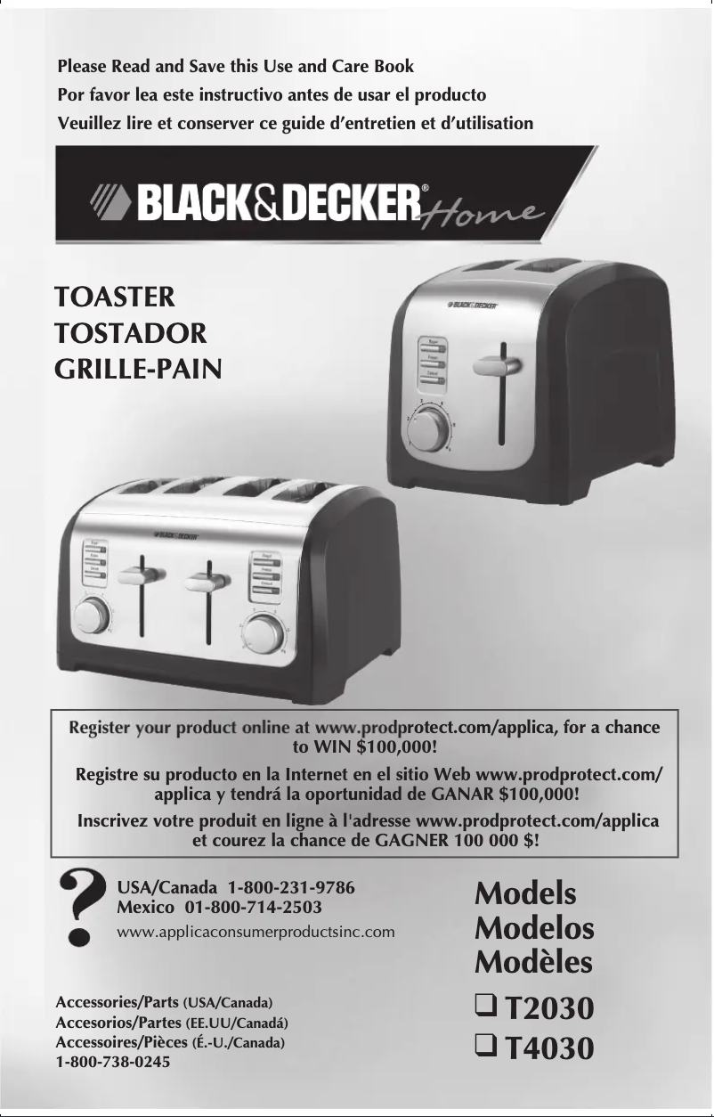 Page n°1 - Manuel utilisateur Black & Decker T4030