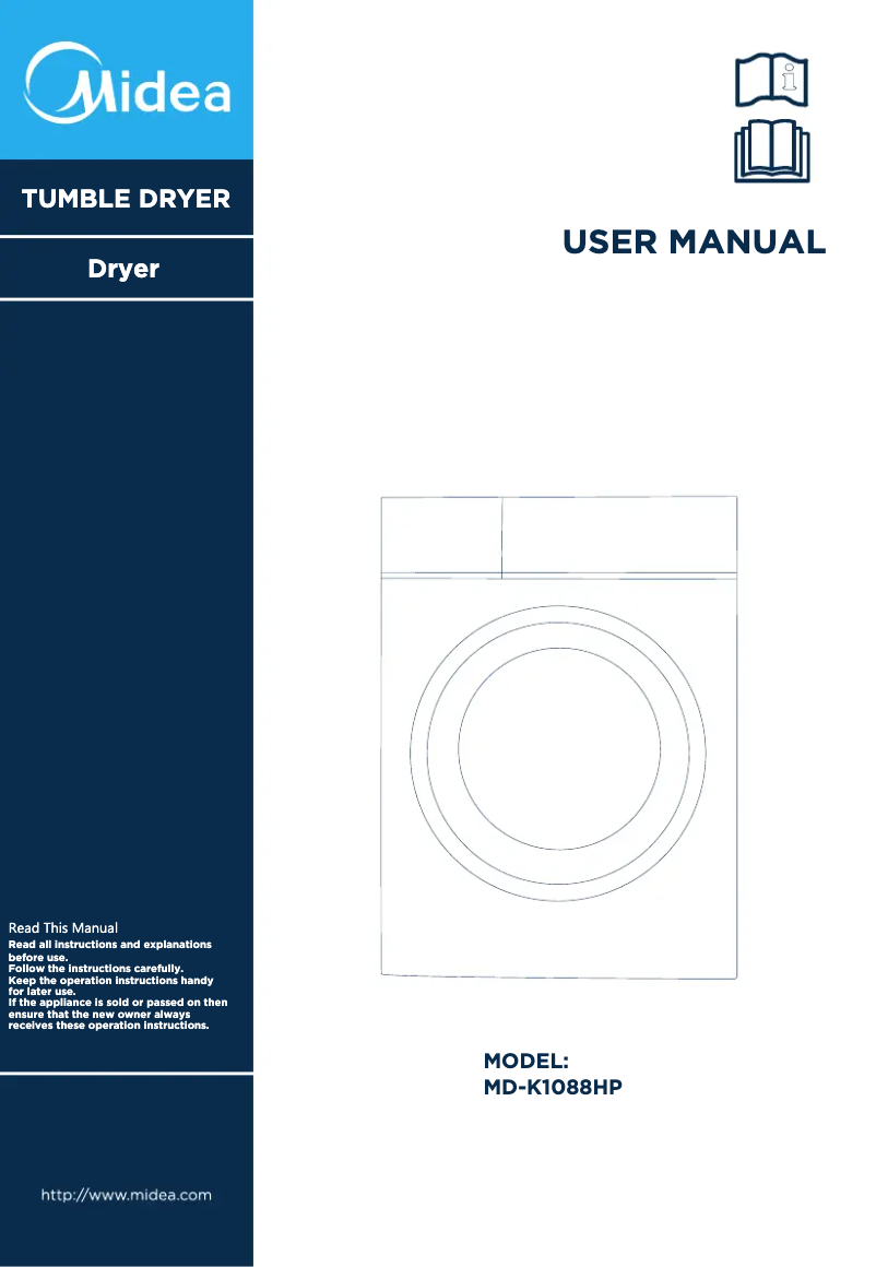 Page 1 de la notice Manuel utilisateur Midea MD-K1088HPT