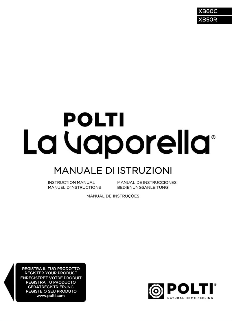 Page n°1 - Manuel utilisateur Polti La Vaporella XB50R