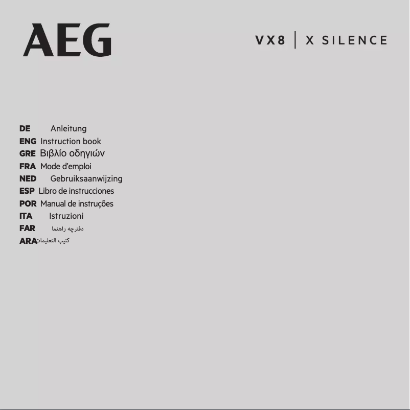 Page 1 de la notice Manuel utilisateur AEG VX8-4-CR-A