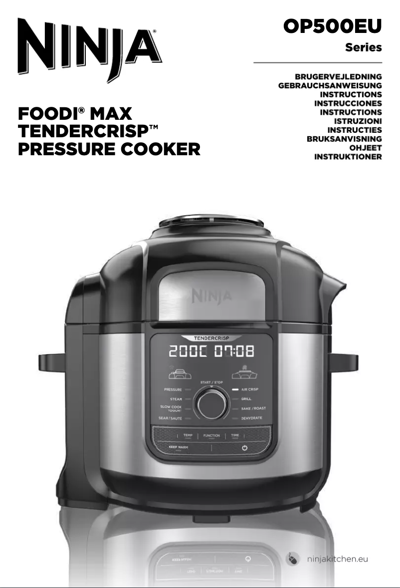 Image de la première page du manuel de l'appareil Foodi Max OP500EU