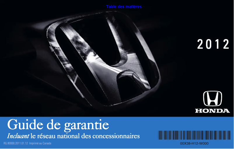 Imagen de la primera página del manual del dispositivo Accord CrossTour (2012)