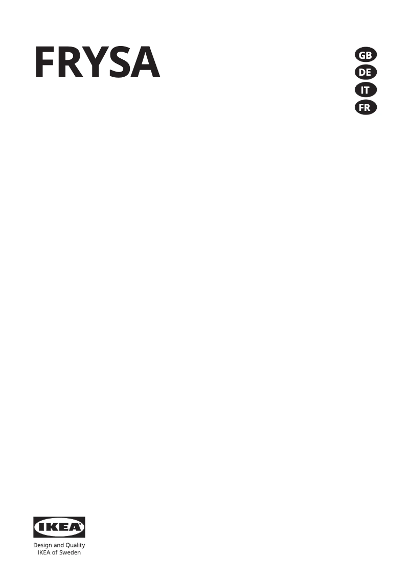 Page 1 de la notice Manuel utilisateur Ikea FRYSA 805.014.18