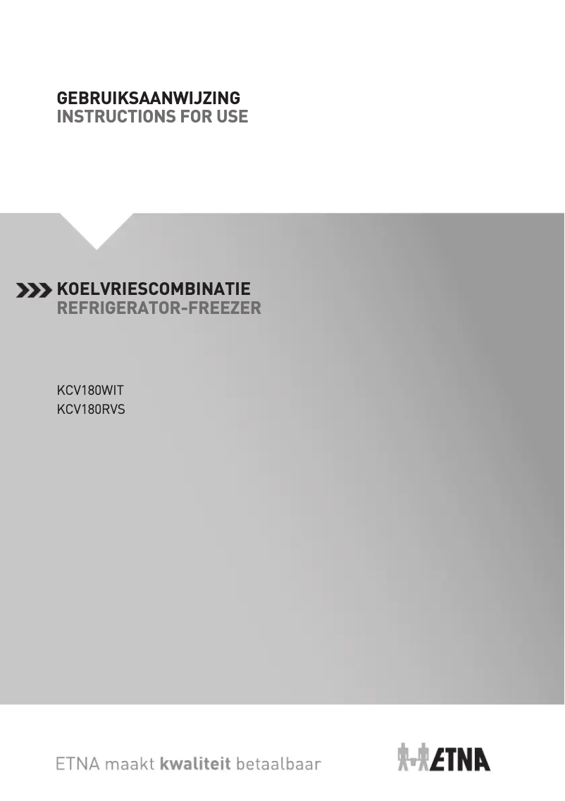 Image de la première page du manuel de l'appareil KCV180RVS