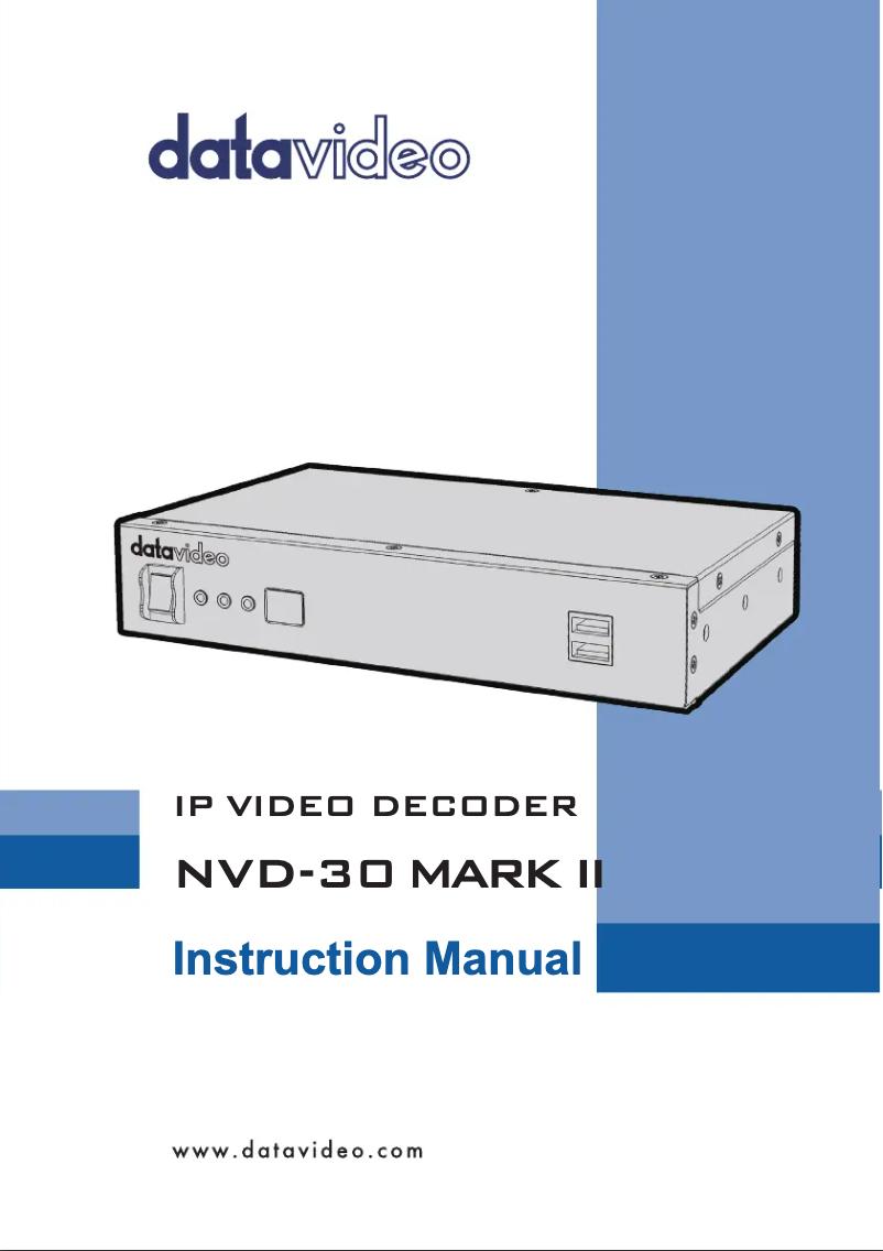 Página 1 del manual Manual de usuario DataVideo NVD-30 Mark II