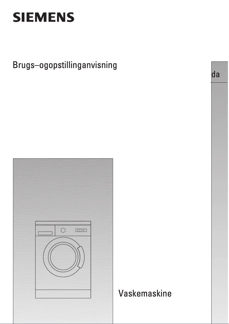 Page 1 de la notice Manuel utilisateur Siemens WXLP160SN