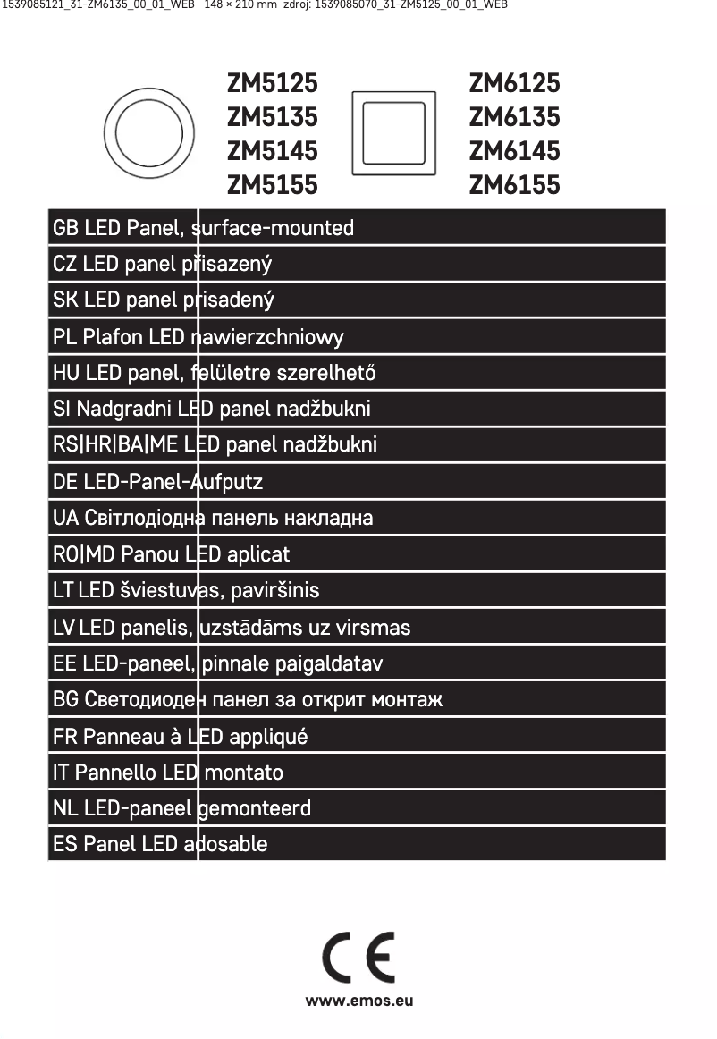 Imagen de la primera página del manual del dispositivo ZM6135
