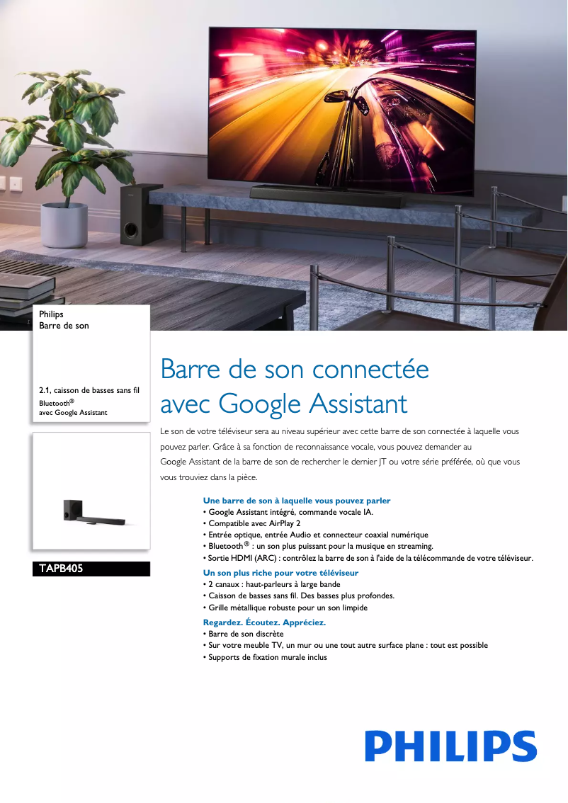 Image de la première page du manuel de l'appareil TAPB405