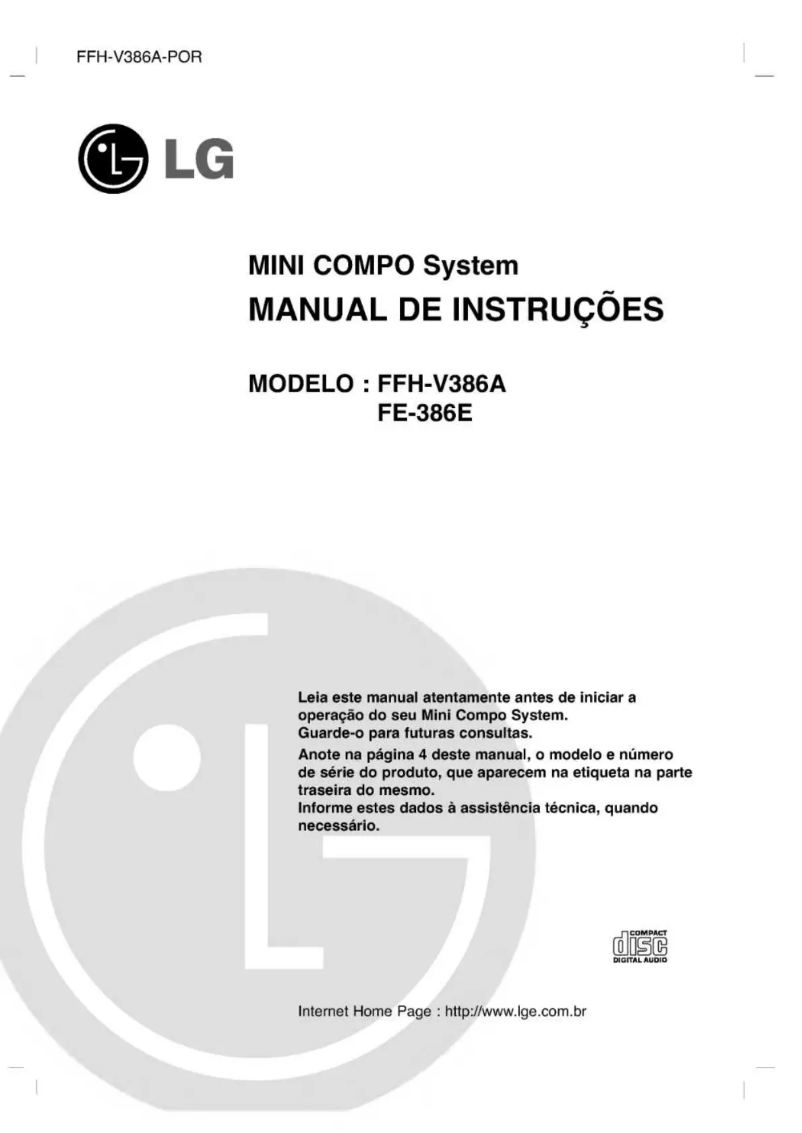 Page 1 de la notice Manuel utilisateur LG FE-386E