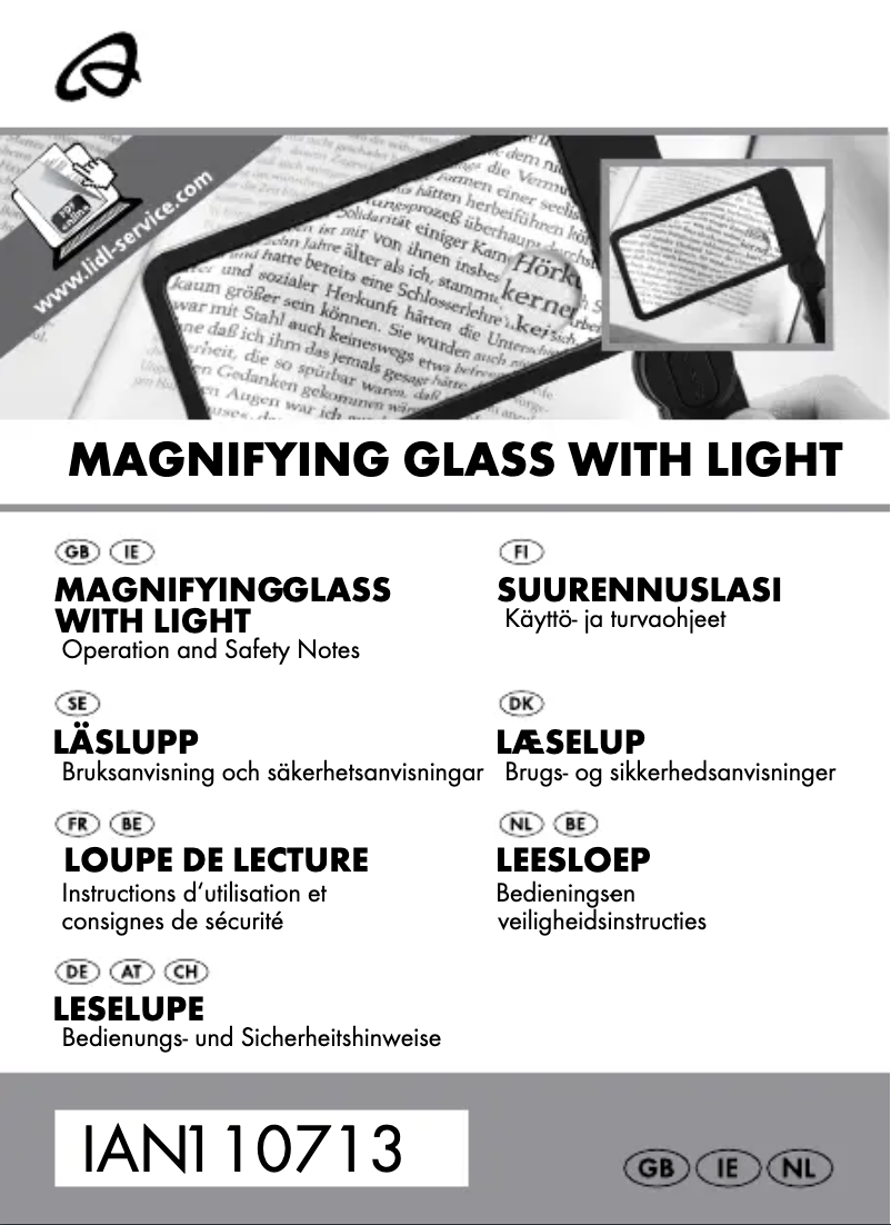 Page 1 de la notice Manuel utilisateur Auriol IAN 110713