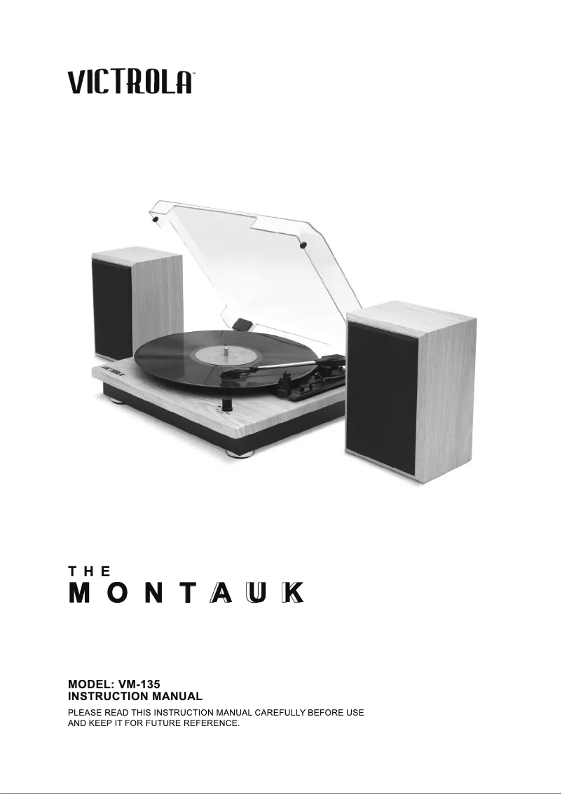 Page 1 de la notice Manuel utilisateur Victrola The Montauk VM-135