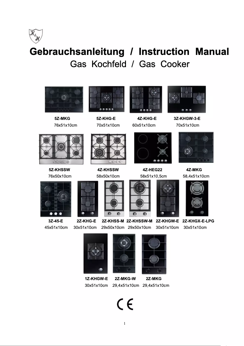 Page 1 de la notice Manuel utilisateur K&H 2Z-KHSS